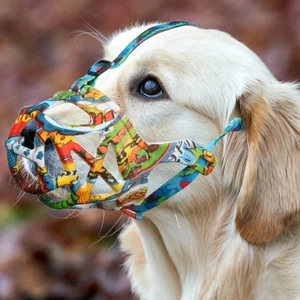 Dog Muzzle, Printed Basket Muzzle for Small Medium Large Dogs Dachshund, Beag... - Picture 1 of 7