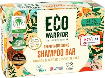LITTLE SOAP COMPANY Eco Warrior Deeply Nourishing Shampoo Bar | Vegan, Cruelty Free, Natural, No SLS