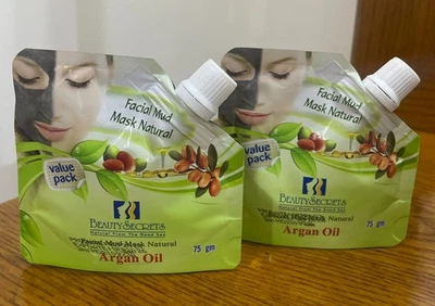 2x75g Dead Sea Mud Facial Mask with Argan Oil-Deep Cleansing, Moisturizing - image 1 of 4
