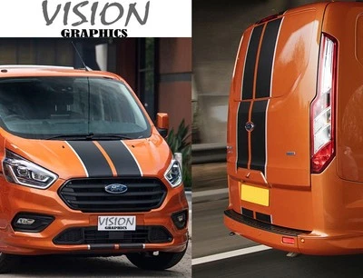 For Ford Transit Custom Van Front and Rear Pin Stripes Racing Decals Graphics - Image 1 of 2