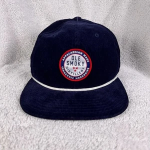 Tennessee Ole Smoky Distillery Corduroy Hat Navy Blue SnapBack - Picture 1 of 11
