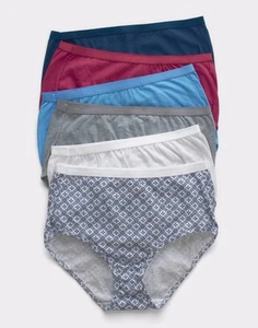 Hanes Brief 6-Pack Ultimate Breathable 100% Cotton No ride up Preshrunk Seamless - Picture 1 of 24