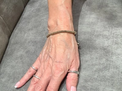 Links of London Effervescence silver gold plated blue cord bracelet - Image 1 of 2