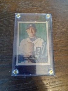 JUSTIN VERLANDER ROOKIE CARD 2005 Bowman Heritage RARE MAHOGANY $$ VARIATION RC!