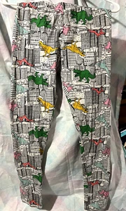 Cat & Jack Dinosaur Comic Print Leggings Multicolor Sz XL (14/16) - Picture 1 of 4