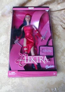 New Marvel Barbie Elektra Doll NIB NRFB 2005 free US shipping - Picture 1 of 1