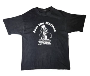 Camiseta Negra Peacemeal Vintage Años 80 1979 Anti Guerra Parodia Tío Sam Para Hombres XXL 2XL - Imagen 1 de 7