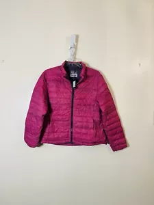 Straight Down pack-light quilted full zip down jacket pink heather NWT size XL - Picture 1 of 9