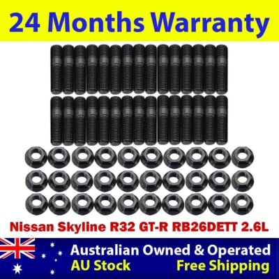 Kit de colector de escape de alta resistencia y pernos turbo para Nissan Skyline R32 GT-R 2,6 L Foto 1 de 4