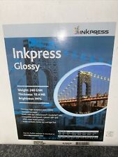Inkpress Glossy Paper 240GSM 10.4Mil 94% Brightness 11"x14" 20 Sheets Free S/H