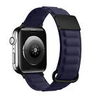 Bracelet fermoir magnétique en cuir pour Apple Watch Ultra SE Series9 8 7 6 5 4 3 2