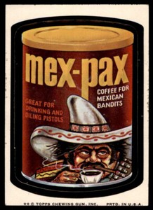 1974 Topps Wacky Packages 7th Series Mex-Pax Coffee