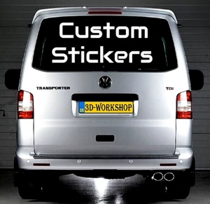 LARGE CUSTOM TEXT  VINYL DECAL PERSONALISED CAR STICKER PROMOTIONAL - Picture 1 of 24