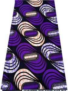 Poliéster Verdadero Estampado de Cera Ankara - Se vende por 6 yardas - para Vestidos - Imagen 1 de 3