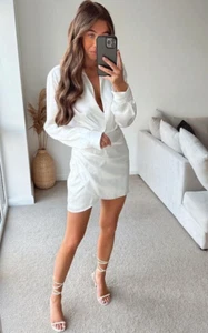 ZARA SHORT SATIN DRESS WHITE XS-XXL REF.9492/650 - Picture 1 of 7