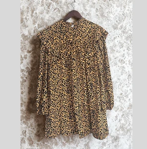 WAYF Animal Print Blouson Dress Size XL | Long Sleeve Cheetah Print | NWT Nordst - Picture 1 of 5