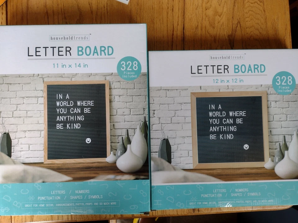 LETTER BOARD 328 pieces letters/numbers/shapes/symbols 11"x14" or 12"x12" NEW! - Image 1 of 1