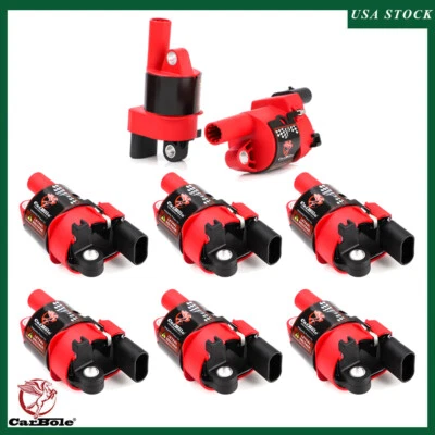 8 PACK Round Ignition Coils For GMC Chevy Silverado 1500 Tahoe 5.3L D514A UF414 - Image 1 of 4