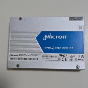 Micron SSD 1.6TB U.2 2.5 NVMe PCIe 3 9200 Max MTFDHAL1T6TCU 15mm Escritura Intensiva - Imagen 1 de 1