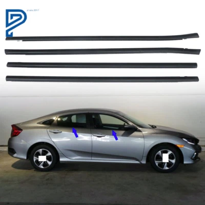 Moldura para ventana exterior apta para Honda Civic Sedán 2016-2019 Foto 1 de 4
