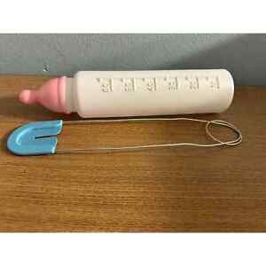 Jumbo Fake Baby Bottle & Diaper Pin for Cosplay, Role play or Dress up