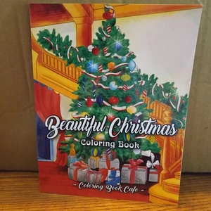 Beautiful Christmas Coloring Book Cafe 30 Pages - Picture 1 of 7