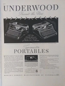 Máquina de escribir Underwood Champion 1937 vintage, presenta el nuevo tipo Master  - Imagen 1 de 1