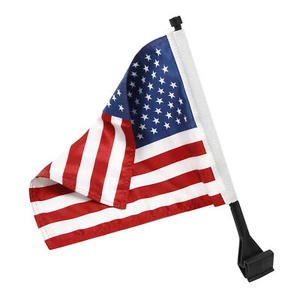 Saddlebag/Trunk FlagPole Clamp On American Flag Pole Fit For Harley Road King - Picture 1 of 9