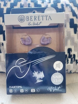 Beretta Mini Headset Comfort Plus SNR 32 dB Protection Earplugs Purple With Case - Image 1 of 4