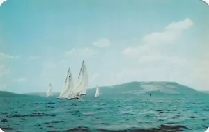 Branchport NY-New York, Lake Keuka, Sailing on Lady of the Finger Lakes Postcard - Picture 1 of 2