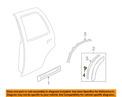 GM OEM 01-04 Rastreador Cuarto Panel Exterior Borde Rueda Acampanado Clip 91176726 Foto 1 de 2