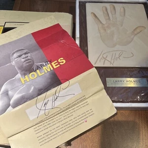 NEU Larry Holmes authentischer Handdruck auf 10 ZOLL X 16 ZOLL Plakette The Boxing Serie - Bild 1 von 6