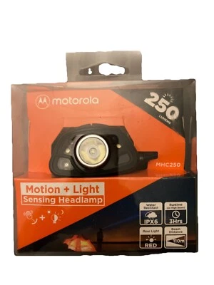 NEW Motorola MHC250 250 Lumen 2 Mode LED Headlamp Motion Bug Out Bag - Image 1 of 4