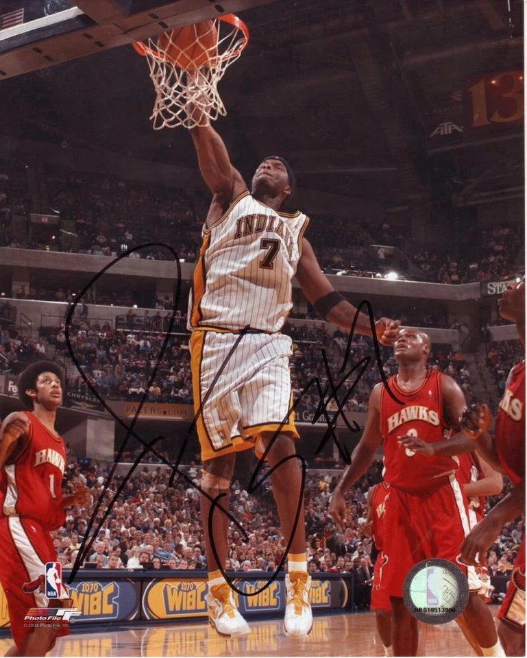 JERMAINE O' NEAL INDIANA PACERS #7 SIGNED AUTOGRAPHED  8X10 PHOTO W/ COA - Image 1 of 1