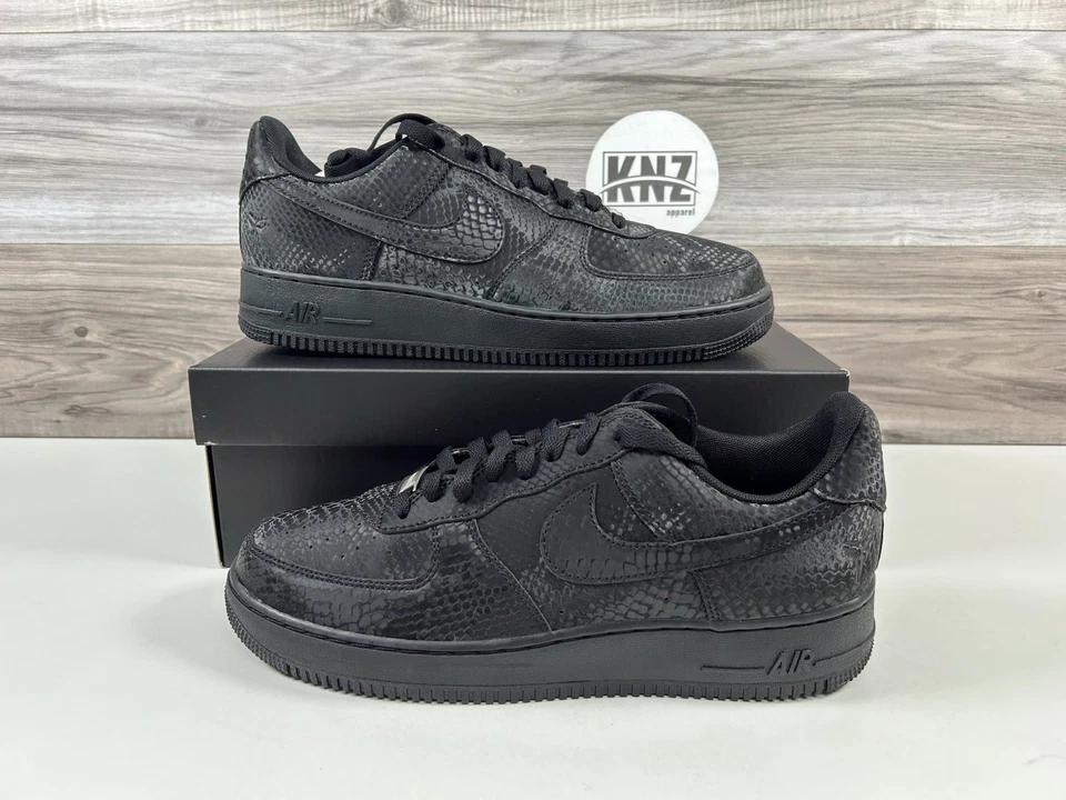 *Nike Air Force 1 LOW Triple Black Kobe Bryant MAMBA Sneakers (IB0018 003) Men's - Image 1 of 4