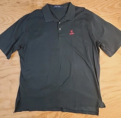 Polo Golf Ralph Lauren Lake Nona Logo Black Soft Pima Cotton Polo Shirt Mens 2XL - Image 1 of 4