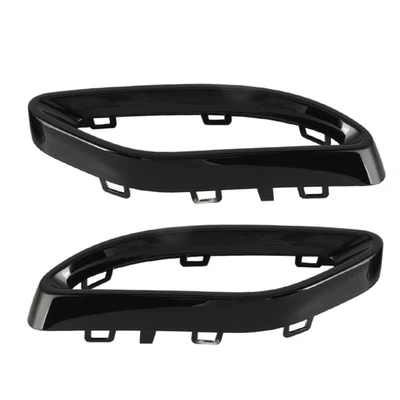 Black Exhaust Tip Bezel Trims For Mercedes Benz C-Class W205 AMG-Line 2014-2021 - Image 1 of 4