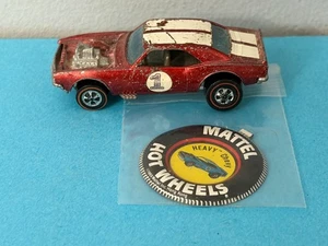 Chevy pesado #1 vintage Hot Wheels Redline 1969 rojo gris interior con botón - Imagen 1 de 16