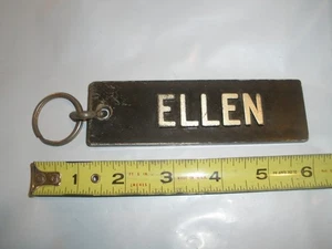 Schlüsselanhänger ELLEN personalisiert individuell Anhänger schwerer Kunststoff Schlüsselring Vintage - Bild 1 von 4