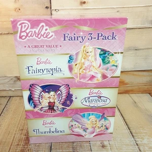 Barbie Fairy 3-Pack DVD Used Fairytopia Mariposa Thumbelina Kids Animated   - Picture 1 of 4