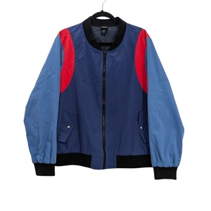 Disney Bomberjacke Damen Größe 2X Reißverschluss Colorblock Streetwear 90er Retro Freizeit - Bild 1 von 12
