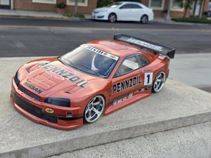 200mm 1/10 Custom Paint R34 4Tec-2 RDS HPI FZ02 DC10 MST TT02 YD2 JDM Body Only - Picture 1 of 6