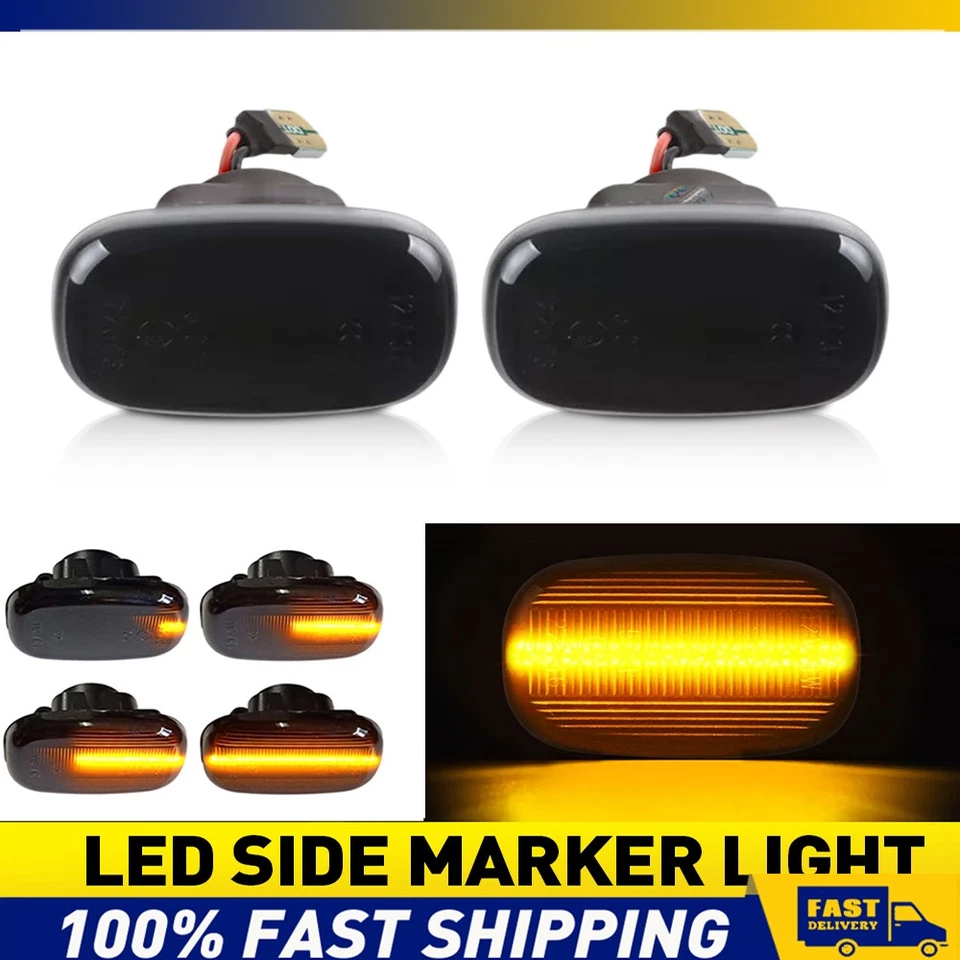 Smoked For Toyota Starlet 1996 1997 1998-1999 Dynamic LED Side Marker Light - image 1 of 4