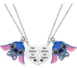 Collares Best Friend Stitch plateados - Imagen 1 de 3