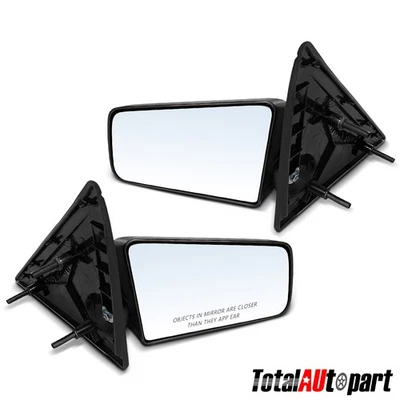 2x New Manual Mirror Textured Black for Chevrolet S10 GMC Sonoma 1994 1995-2004 - Image 1 of 4