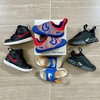 Малыш размер 7c-8c Nike Air Jordan туфли кроссовки * лот из 4 * унисекс новый и б/у - Изображение 1 из 4