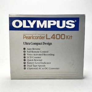 Olympus MicroCassette Grabadora Pearlcorder L400 Kit De Colección Sellado De Fábrica - Imagen 1 de 4