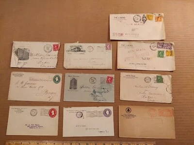 Lot of 10 US Postal Cover Hotel Phone Bill 1917 - 1935 Air Mail Special Delivery - Image 1 of 4