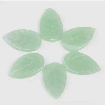 100 Glass Leaf Beads Lampwork Pendant 11x18mm with Hole 1.5mm DIY Jewelry Making - Image 1 of 3