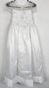 Cinderella Couture NWT Girls Beautiful White Floral Sequin Dress Size 14  - Picture 1 of 12